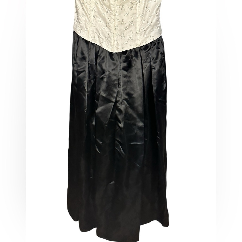 Vintage Gunne Sax Elegant Black and White Evening Gown 13/14 - Picture 3 of 6
